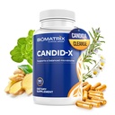 Biomatrix Kandid-X Gut Cleanse med Berberine, Oregano, Natrium Caprylate, Kamille, Ginger, PAU D'arco, Digestive kosttilskudd for menn og kvinner | 90 kapsler