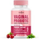 Ny AGE Vaginal Probiotika for kvinner med prebiotika, Cranberry Extract, og en Lactobacillus Probiotic Blend, støtter sunn pH balanse, Odor Control, Vaginal Flora - 60 Kapsler