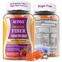 1Pack Fiber Gummies for voksne med Psyllium Husk, 7G(oppløselig + uoppløselig) Daglig Prebiotisk Fiber med Inulin, FOS, Guar Gum, Multivitaminer for daglig Digestiv helse, Regularity Gut Support,Sugar Gratis