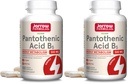 Jarrow Formulas Pantotenic Acid B5 500 mg - 100 Veggie Caps - Essential B Vitamin - Energiproduksjon og metabolisme Støtte - 100 Serveringer (Pack of 2)