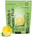 PowderVitamin Electrolytes Powder Plus Keto, Lemonade (100 Serveringer) 0 Sukker, No Maltodextrin, 1000 mg Kalium, 120 mg Kalsium, 120 mg Magnesium, Organisk vitamin C,Zero kalorier, Energi Hydration pulver