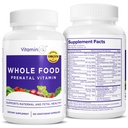 Hele maten prenatal vitaminer (120 kapsler) naturlig støtte for moder- og føtal helse, prenatal multivitamin for kvinner med Choline, B vitaminer og mer, vegansk, ingen soya, gluten eller dairy
