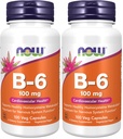 NÅ Kosttilskudd, vitamin B-6 (Pyridoxin HCl) 100 mg, kardiovaskulær helse*, 100 Veg Kapsler (pakke på 2)