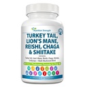 15-i-1 Mushrooms for hunder Tyrkia Tail 600mg Lions Mane 600mg Reishi 600mg Shiitake 500mg Cordyceps 300mg Chaga 300mg Maitake 200mg Meshima Blazei Poria Enoki Portobello 90 tabletter