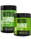 Jacked Factory NITROSURGE Pre Workout Supplement - Endless Energy, Instant Strength Gains, Clear Focus, Intense Pumper - Ingen Booster & Kraftig Preworkout Energipulver - 90 Serveringer, Arktisk Hvit