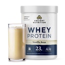 Gammel Ernæring Grass Fed Whey Protein, Vanilla Bean, 23g Protein, 20 Serveringer, Hydrolysert Collagen Peptider, Organisk Regenerativ A2/A2 Melkeprotein