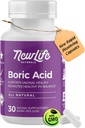 NewLife Naturals - Boric Acid Suppositories for kvinner pH-balanse piller - 600mg - Feminine Care - Vaginal Odor Itching utløsning BV | Laget i USA | 30 Kapsler