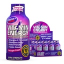 Vitamin energi fokus + ekstra styrke energi Shot Berry 4 Pack, 260 mg naturlig koffein, B-vitaminer, CoQ10, Aminosyrer, fokus, produktivitet og klarhet, null sukker, glutenfri, 1,93 fl oz