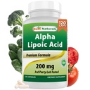 Beste Naturals Alpha Lipoic Acid 200 Mg 120 kapsler