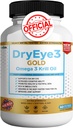 Tørr Øye 3 Gull Omega 3 Krill olje ekstra styrke, 60 Softgels, Tørr øye støtte, ikke-GMO, Glutenfri, Sukkerfri (1)