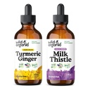 Wild & Organic Turmeric Ginger Tinktur 4 fl oz & Melk Thistle Tinktur 4 fl oz