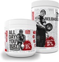5 % Ernæring Rich Piana Bundle | AllDayYouMay Koffeinert BCAA pulver + Drep det Lastet på nytt høy-stim pre-Workout (Fruit Punch)