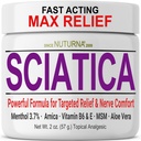 Sciatica Nerve Krem - Maks styrke Comfort Cream for føtter, hender, ben, tær, tilbake - Naturlig Ultra Styrke Arnica, MSM, Menthol, Soothing Comfort, 2 Oz