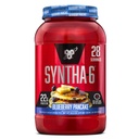 BSN SYNTHA-6 Premium Protein pulver med 6 g fiber, Whey Protein, Micellar Casein, Melk Protein Isolat blanding, 5g fett, Blåbær Pankake, 28 serveringer (Packing May Vary)