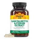 Country Life Saw Palmetto & Pygeum Extract - Prostate Health Supplement for menns helse - fremmer sunn urinveistraktfunksjon, 90 kapsler