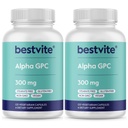 Alpha GPC 600mg per servering (240 vegetariske kapsler) (120x2) - Ingen stearates - Vegan - Ikke GMO - Glutenfri