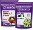 Siddhayu Organic Triphala pulver - 12 oz & Organic Amla Herbal Supplement pulver - 12 oz