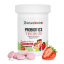 Probiotika for barn Digestive helse, immunstøtte og barn Gut helse kosttilskudd med 5 milliarder CFU for barn alder 3 opp - Jordbær Flavor 60 Chewable Probiotiske tabletter