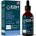 E2H naturlig svart currant ekstrakt, kaldt presset svart currant frø - immunsystem helse - rask absorbering væske - 2 Fl Oz