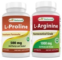 Beste Naturals L-proline 500 mg & L-arginin 1000 mg