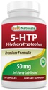 Beste Naturals 5-HTP 50 mg 120 kapsler, 5 HTP kapsler støtter avslapning og hvilefull søvn