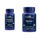 Livsforlengelse N-acetyl-L-cysteine (NAC) & Glycine 1000 mg, fremmer avslapping, sunn søvn, aminosyre, glutenfri, ikke-GMO, vegetarisk, 100 kapsler