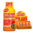 Vitamin Energi Immun + Extra styrke Energi Shot - Orange Burst - 100% DV B-vitaminer & 260mg Koffein - null kalorier, sukker-fri, vegansk, - immunitet og energi støtte - 1,93 fl oz, 12-Pack