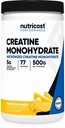 Nutricost Kreatin Monohydrat pulver (Pineapple Mango, 500 gram) - Mikronisert Kreatin Supplement - Vegan, Ikke-GMO, Glutenfri