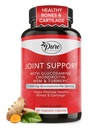 Pure av natur felles støtte, glukosamin med Chondroitin gurkemeie MSM Boswellia Supplement, 180 kapsler
