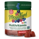 MegaFood Kids Multivitamin Gummies - Barn Vitaminer - Alder 4+ med vitamin C, vitamin D, sink, Choline og ekte frukt - Brain & Immun Support - Berrylicious Flavor - 60 Gummies (30 Serveringer)