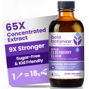 Bold Botanica Elderberry Elixir – 65x Konsentrert ekstrakt - Sugar-Free - Barnevennlig - Black Elderberry Syrup med Aronia Berry for immunstøtte - 4 Fl. Oz.