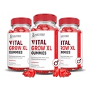 Justifiserte Laboratories (3 Pack Vital Grow XL Performance Gummies 1000MG Advanced Formula Formulert med ACV Pomegranate Beet Juice pulver B12 Vegansk Ikke GMO 180 Gummys