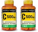 MASON NATURAL Vitamin C 500 mg - støtter sunn immunsystem, antioksidant og essensielt næringsstoff, 100 tabletter (pakke på 2)
