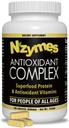 Nzymes® antioksidantkompleks for mennesker. Kraftig Antioksidant Supplement, Vitamin C, Vitamin E, vitamin A, Selenium, Live Sprouted Enzymes. 180 greve - Laget i USA