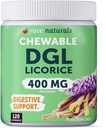 Chewable Ultra-Pure DGL Licorie Tabletter 4000 mg - Mage, Gut & Intestinal Relief - Natural Acid Reflux Formula - 10:1 Deglycyrrhisinated Licorice Root Extract - 120 Chewables