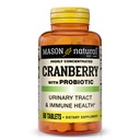MASON NATURAL Cranberry med probiotiske, 2 måneders forsyning, høyt konsentrert, støtter normal immun helse og urinsystem, 60 tabletter