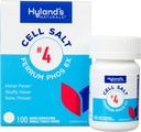 Hyland's No. 4 Cell Salt Ferrum Phos 6X Tabletter, Decongestant og Sinus Relief, Inflammasjonstilskudd, naturlig lindring av kulde og feber symptomer, hurtig oppløsning tabletter, 100 teller