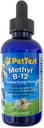 PetTest Metyl B12 Vitamin flytende slippe 4fl oz (5000 MCG) Supplement med Metylkobalamin for diabetiske kjæledyr, maksimal absorpsjon for å øke energi for hunder og katter