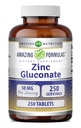Amazing Formler Sink Gluconate 50 Mg Supplement | Tabletter | Ikke-GMO | Glutenfri | laget i USA (1 pakke | 250 greve)