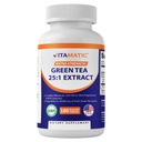 Vitamatisk grønn te ekstrakt med vitamin C, 25X konsentrat, 98% polyfenoler, 80% katekiner, 50% EGCG, 180 Veg Kapsler