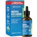 USDA organisk vitamin B12 flytende dråper - Metylkobalamin for forbedret energi og nervesystem støtte - 30 Serveringer - Meget Biotilgjengelig for absorpsjon - Ikke-GMO, Vegan, Jordbær Flavor, 1 Fl Oz