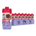 SlimFast Protein Shake, sjokolade- 20g Protein, Måltid Replacement Shake klar til å drikke, høy protein med lav carb og lav sukker, 24 vitaminer og mineraler, 12 greve (pakke med 1) (Packing May Vary)