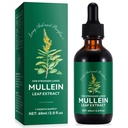 Mullein Drops for Lungs 2 Fl Oz - Mullein Leaf Extract for Lungs med klorofyll - Naturlig Herbal Supplement for Lung Cleanse, Respiratorisk støtte, Boosts Immunity, Digestive Wellness