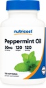 Nutricost Peppermynt Olje Softgels (120 SFG) (50 MG) - Glutenfri, tredjeparts testet og GMO gratis