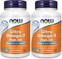 NU Kosttilskudd, Ultra Omega-3 Molekylært destillert og enterisk coated, 90 Softgels (pakke med 2)