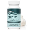 Benecin Defense 1500 mHg Stabilisert allicin per kapsel | Plus høye mengder SAC & Polyfenoler fra svart hvitløk | Kraftig støtte av immune og hjertefunksjon vegetariske Caps (1 Count (Pack of 60))