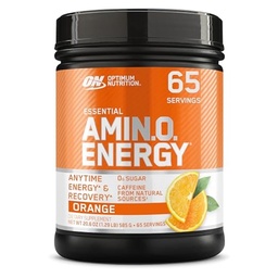 Optimum Nutrition Amino Energy - Før trening med grønn te, BCAA, Aminosyrer, ketovennlig, grønn kaffeekstrakt, energipulver - Orange kulere, 65 serveringer (Packing May Vary)