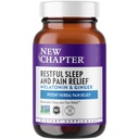 Ny kapittel søvnhjelp, Restful Sleep and Pain Relief, Melatonin & Ginger Sleep Supplement, Glutenfri og ikke-GMO, 30 vegetariske kapsler