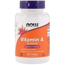 Nå Foods vitamin A, 25000 IE fra fiskeleverolje, 250 Softgels (Pack of 2)