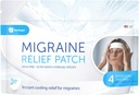 Migraine Relief Patch, Kjølelapper for migrain, feber, hormon, og hodepine, Mess & Odor-fri Hydrogelkjøling, laget i USA, 1 pakke (4 x Patches) Hvit